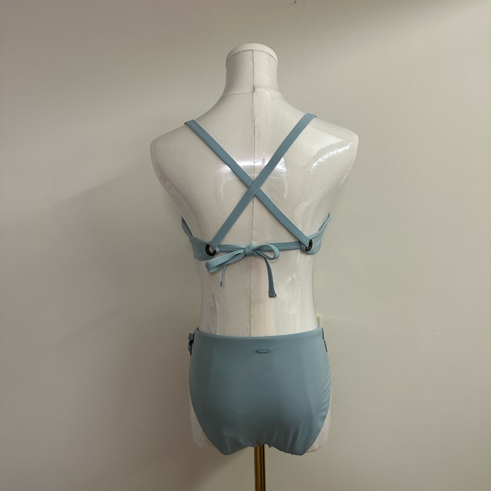 Roxy Light Blue Moderate Coverage Two-Piece Bikini - image 3